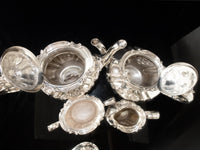 Vintage Silver Plate Tea Set Coffee Service Set Chantilly Gorham YC1303 Tea and Coffee Sets