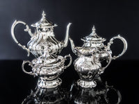 Vintage Silver Plate Tea Set Coffee Service Set Chantilly Gorham YC1303 Tea and Coffee Sets