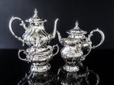 Vintage Silver Plate Tea Set Coffee Service Set Chantilly Gorham YC1303 Tea and Coffee Sets