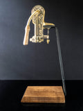 Copy of Vintage Estate Wine Opener Antique Brass With Oak Wood Decorker