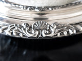 Silver Plate Covered Vegetable Dish With Divided Glass Insert By Poole Silver And Silverplate