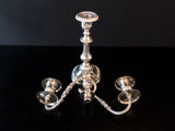 Vintage Hotel Silver Candelabra Candle Holder Reed And Barton Hotel Military RR Silver