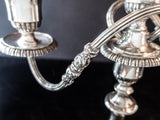 Vintage Hotel Silver Candelabra Candle Holder Reed And Barton Hotel Military RR Silver