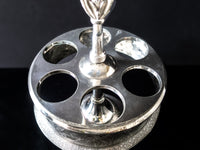 Antique Victorian Silver Plate Cruet Set Condiment Caster Stand Figural Boy Silver And Silverplate