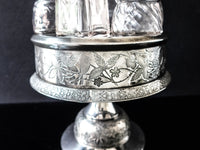 Antique Victorian Silver Plate Cruet Set Condiment Caster Stand Figural Boy Silver And Silverplate