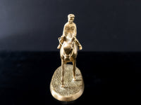Bronze Brass Horse Jockey On Horse Sculpture Figure Kentucky Derby Art and Collectibles