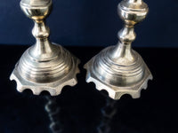 Vintage 28" Tall Brass Candle Holders Pair Altar Candles Candles And Candelabra