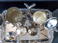 Vintage Silver Plate Tea Set Coffee Service With Footed Tray Great Cond Tea and Coffee Sets