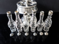 Antique Victorian Silver Plate Cruet Set Condiment Caster Stand Figural Boy Silver And Silverplate