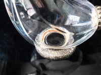 Silver Plate And Glass Duck Wine Decanter Carafe Barware