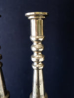 Vintage 28" Tall Brass Candle Holders Pair Altar Candles Candles And Candelabra