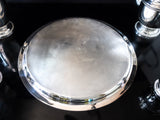Vintage Silver Plate Tea Set With Tray IOB Andrea By Sadek Tea and Coffee Sets