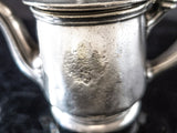Rare Silver Soldered Teapot Schaber Cafeteria Los Angeles 1928 Opening Year Hotel Military RR Silver