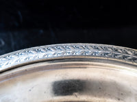 Vintage Hotel Silver Soldered Serving Tray Palmer House Chicago 1953 14" Trays