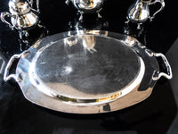 Vintage Silverplate Tea Set With Tray King Georgian International Silver
