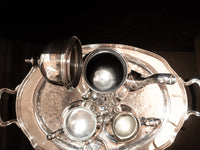 Vintage Silverplate Tea Set With Tray King Georgian International Silver
