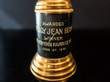 Vintage Art Deco Brass And Black Trophy 1943 Radio Contest Sing With Your Favorite Band Art and Collectibles