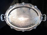 Large Silver Plate Serving Tray Oval Reed And Barton Regent Trays