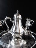 Vintage Silverplate Tea Set With Tray King Georgian International Silver