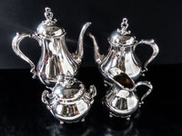 Vintage Silver Plate Tea Set Coffee Service 4 Piece Set Reed Barton Provincial Tea and Coffee Sets