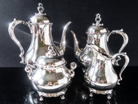 Vintage Silver Plate Tea Set Coffee Service 4 Piece Set Reed Barton Provincial Tea and Coffee Sets