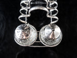 Silver Plate Cut Crystal Glass Toast Condiment Caddy Rack Stand Set England Silver And Silverplate