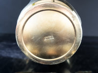 Vintage Brass Ice Bucket Insulated Glass Liner And Ice Tongs Grape Design Barware