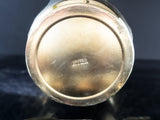 Vintage Brass Ice Bucket Insulated Glass Liner And Ice Tongs Grape Design Barware