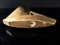 Vintage Solid Brass Boat Sculpture Sailboat Nautical Door Stop 14" Home Decor