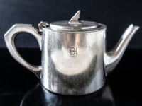 Silver Soldered Teapot Barming Hospital England 1927 RARE Art Deco Hotel Military RR Silver