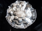Antique Old Sheffield Plate Basket With Applied Leaf And Vine Detailing Trays