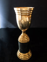 Vintage Art Deco Brass And Black Trophy 1943 Radio Contest Sing With Your Favorite Band Art and Collectibles