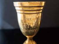 Vintage Art Deco Brass And Black Trophy 1943 Radio Contest Sing With Your Favorite Band Art and Collectibles