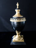 Vintage Brass And Black Grecian Style Urn Mantel Decor Home Decor
