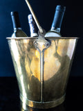Antique Brass Bucket Jardiniere Planter Large Ice Bucket Wash Bucket Barware