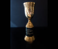 Vintage Art Deco Brass And Black Trophy 1943 Radio Contest Sing With Your Favorite Band Art and Collectibles