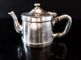 Vintage Antique Hotel Martin Teapot Sheffield Plate On Nickel Silver Hotel Military RR Silver