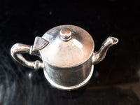 Vintage Antique Hotel Martin Teapot Sheffield Plate On Nickel Silver Hotel Military RR Silver