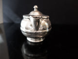 Antique Silver Soldered Union Pacific Railroad Creamer Teapot 1914 RARE Hotel Military RR Silver