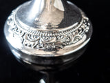 Vintage Silver Plate Convertible Candelabra Candle Holder With Glass Shades Tall Candles And Candelabra