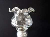 Vintage Silver Plate Convertible Candelabra Candle Holder With Glass Shades Tall Candles And Candelabra