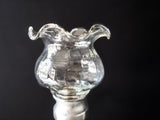 Vintage Silver Plate Convertible Candelabra Candle Holder With Glass Shades Tall Candles And Candelabra