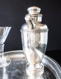 Vintage Silver Plate And Copper Cocktail Shaker Martini Shaker Decanter Barware