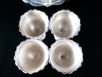 Antique Silver Plate Egg Cup And Spoon Caddy Sheffield England Circa Late 1800s Silver And Silverplate