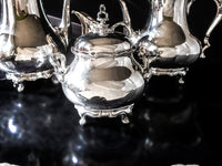 Vintage Silver Plate Tea Set Coffee Service 4 Piece Set Reed Barton Provincial Tea and Coffee Sets