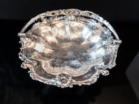 Antique Old Sheffield Plate Basket With Applied Leaf And Vine Detailing Trays