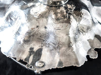 Antique Old Sheffield Plate Basket With Applied Leaf And Vine Detailing Trays