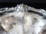 Antique Old Sheffield Plate Basket With Applied Leaf And Vine Detailing Trays