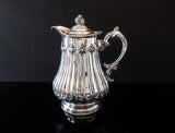 Antique Silver Plate Ice Water Pitcher Insulated Grape Finial Rogers Smith Co 1850's Victorian