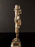 Vintage Bronze Tone Blackamoor Candle Holder Moorish Moors Morcic
